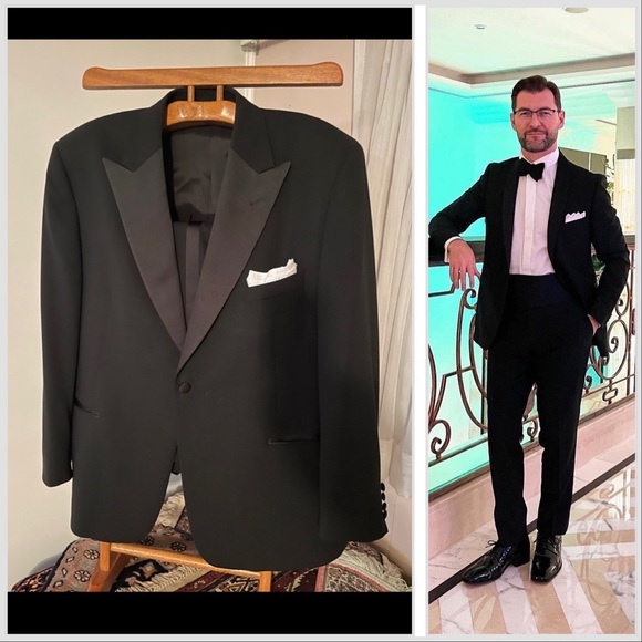 Coppley for Harry Rosen Size 48 drop 6 single breasted peak lapel Tuxedo. - Picture 2 of 11